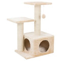 Trixie Valencia beige 28-inch cat tree with cave platforms and sisal posts