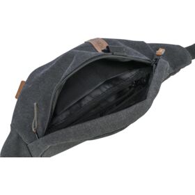 Trixie BE NORDIC Belt Sling Bag black canvas look with D-ring and zip pockets