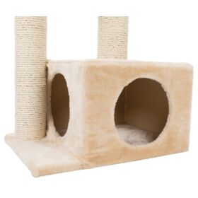 Trixie Valencia beige 28-inch cat tree with cave platforms and sisal posts