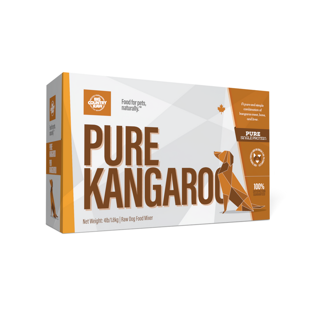 Big Country Raw Pure Kangaroo raw frozen dog food carton 4 lb