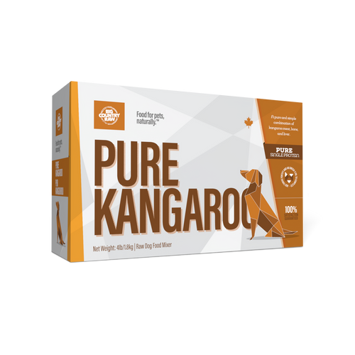 Big Country Raw Pure Kangaroo raw frozen dog food carton 4 lb