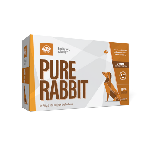 Big Country Raw Pure Rabbit raw frozen dog food carton 4 lb