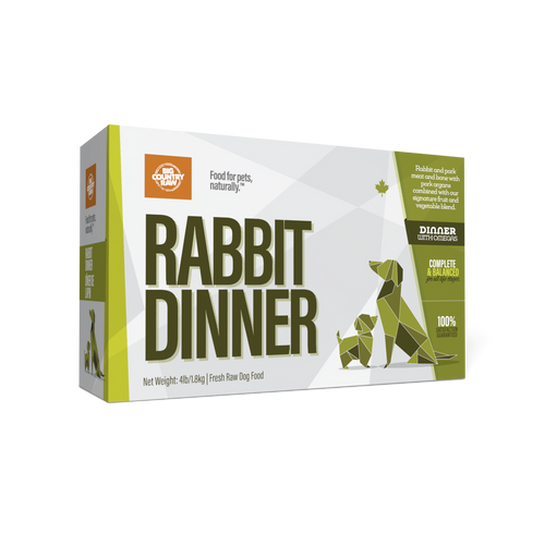 Big Country Raw Rabbit Dinner raw frozen dog food 4 lb carton