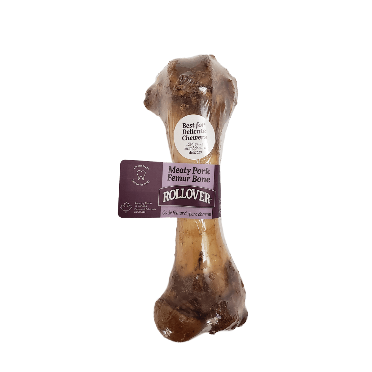 Rollover Meaty Pork Femur Bone single pack dog chew