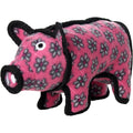 Tuffy Barnyard Junior Pig small plush dog toy, Polly the Pig Jr., pink floral