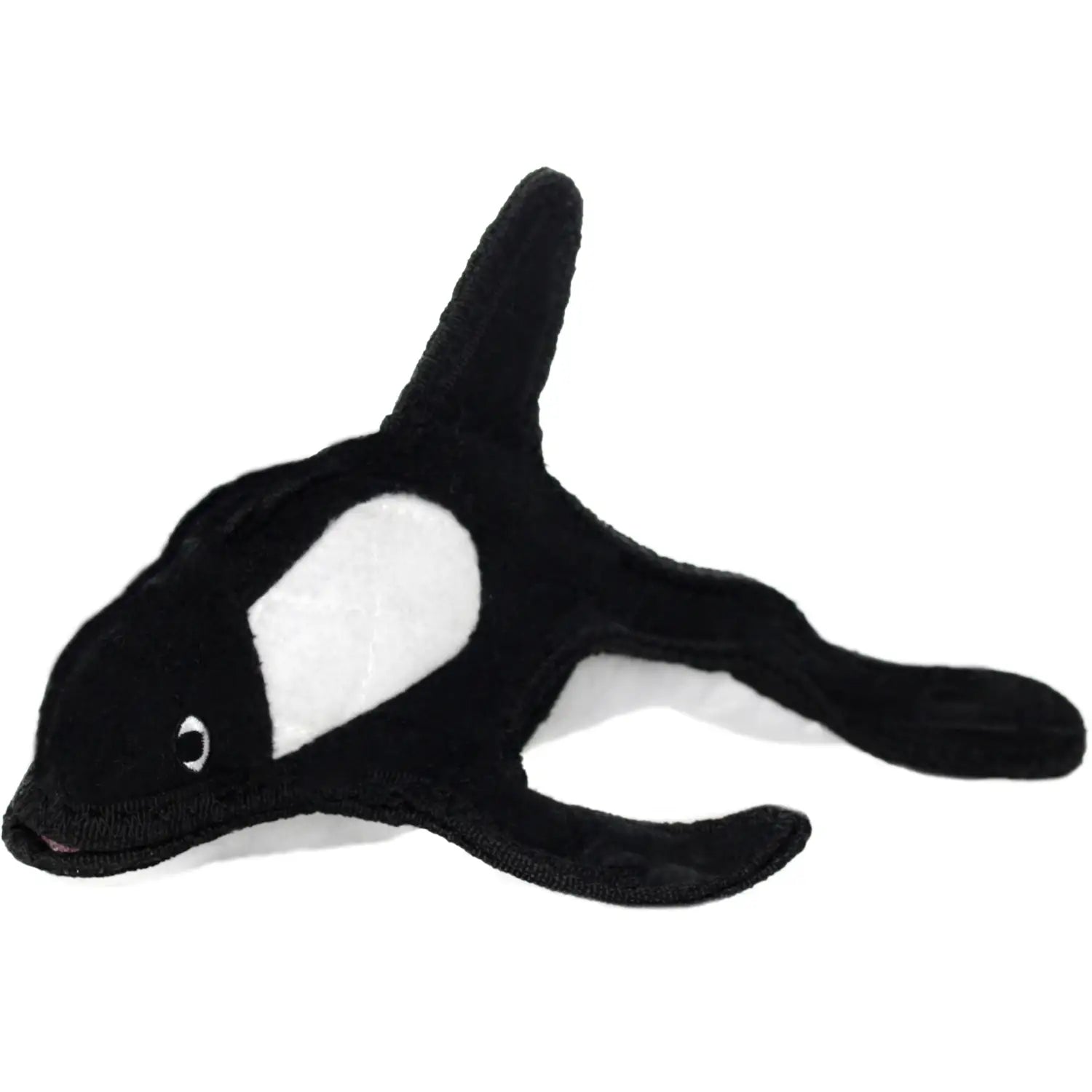Tuffy Ocean Creatures Kinley the Killer Whale plush dog toy 11x8x8 inches