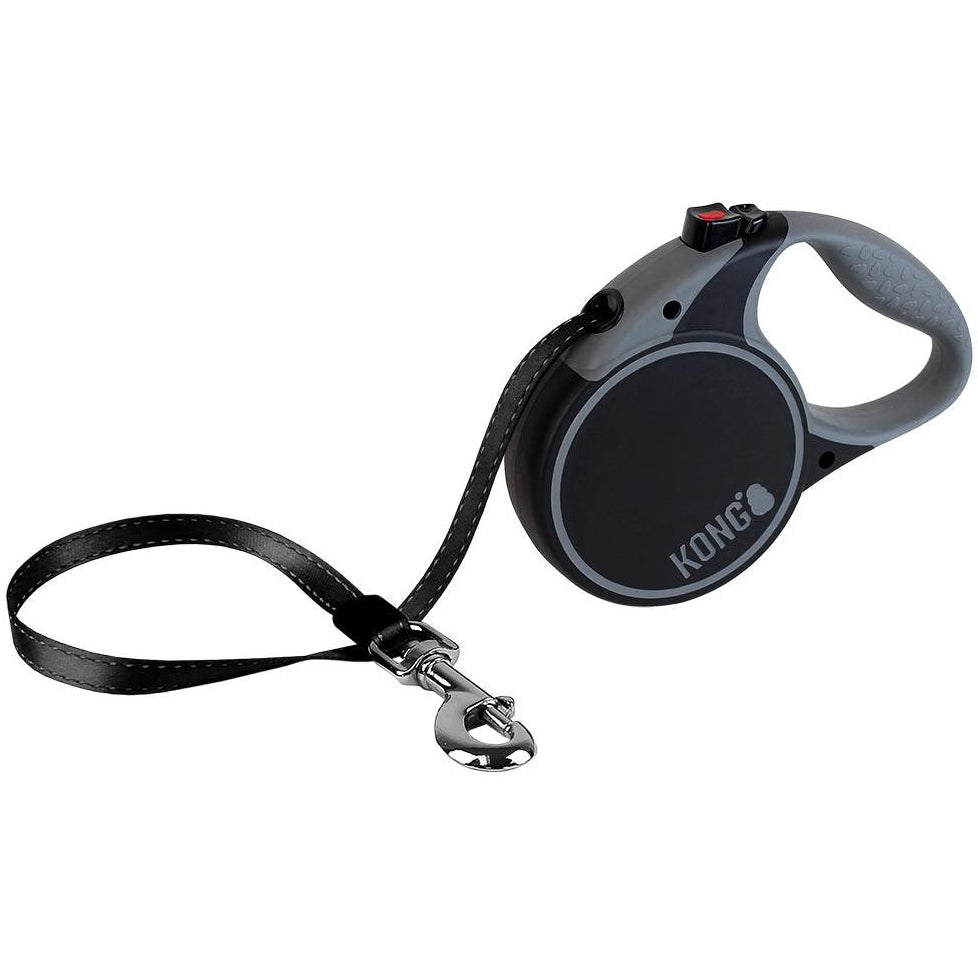 KONG Terrain Retractable Leash Medium 16ft Blue tape leash for dogs up to 65 lb