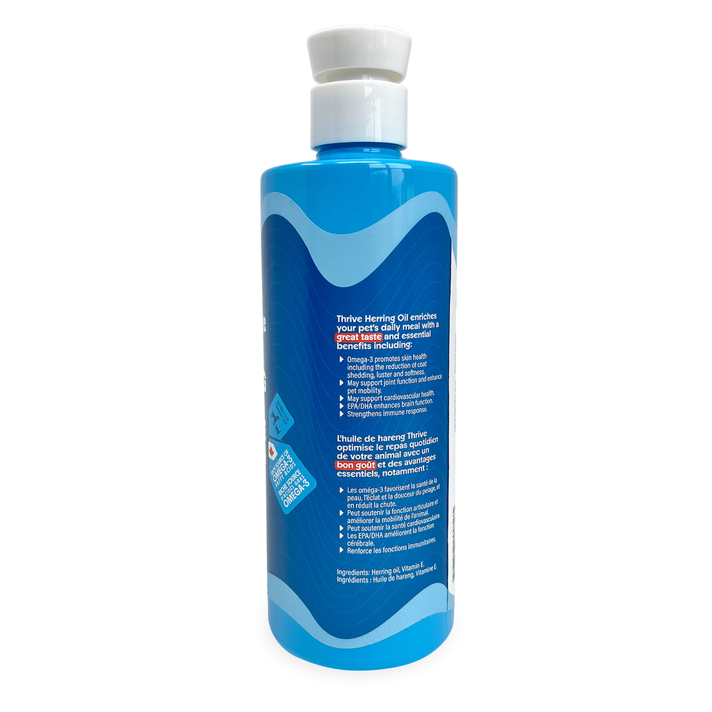 Thrive Herring Oil 500 mL pump bottle for dogs and cats