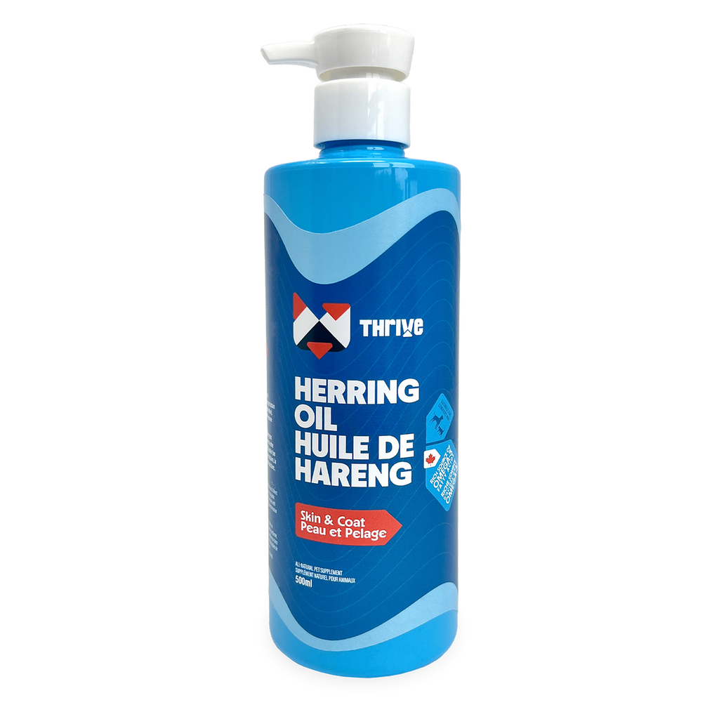 Thrive Herring Oil 500 mL pump bottle for dogs and cats
