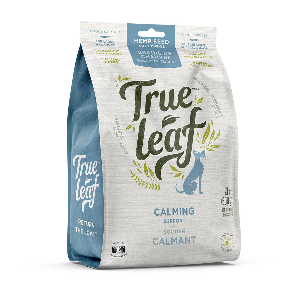 True Leaf Calming Support soft chews for dogs 600g bag