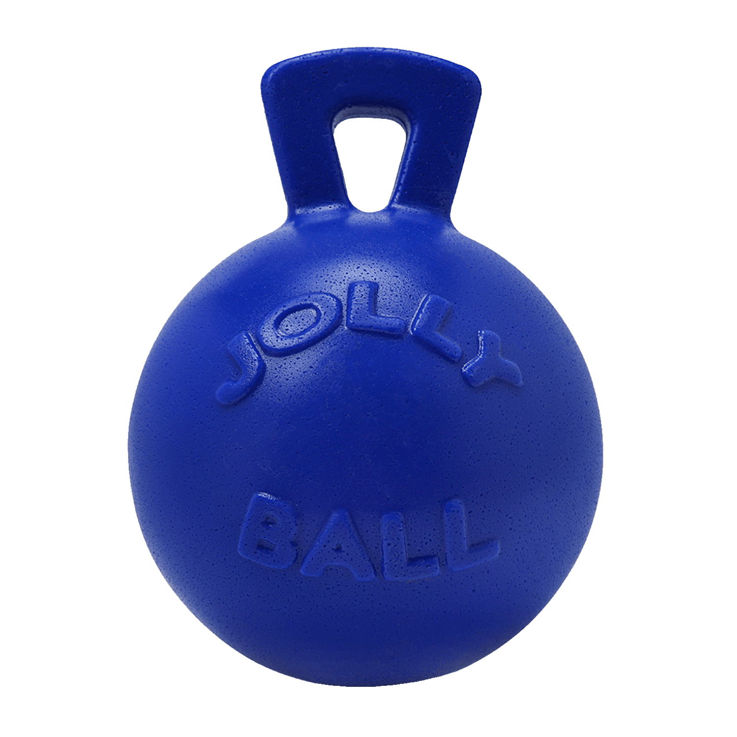 Jolly Pets Tug-N-Toss Ball with handle blue 10 inch extra large dog toy