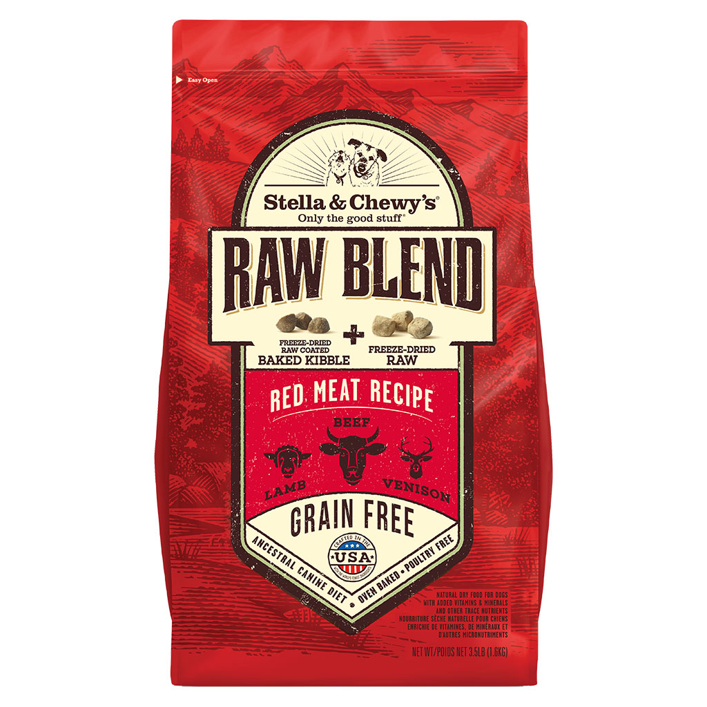 Stella and Chewy's Dog Raw Blend Grain-Free Red Meat Recipe 3.5 lb bag