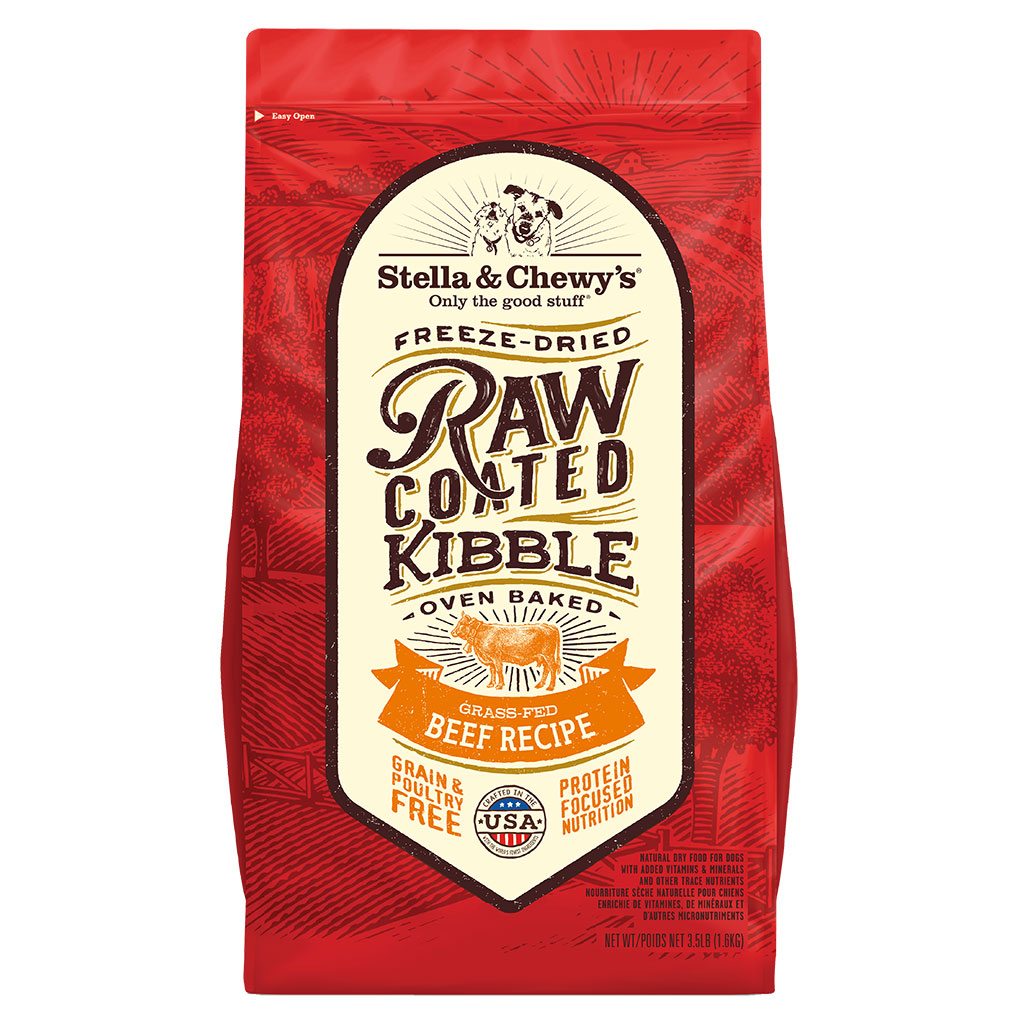 Stella and Chewy's Dog Raw Coated Kibble Grain-Free Grass-Fed Beef 3.5 lb bag