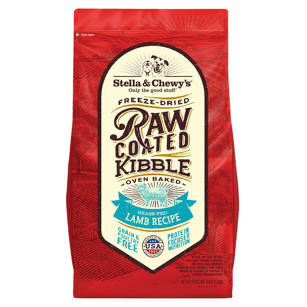 Stella and Chewy's Dog Raw Coated Kibble Grain-Free Grass-Fed Lamb 3.5 lb bag