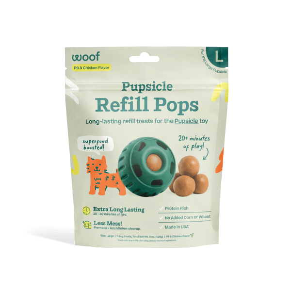 Woof Pet Pupsicle Pops Chicken Peanut Butter Small frozen dog treats