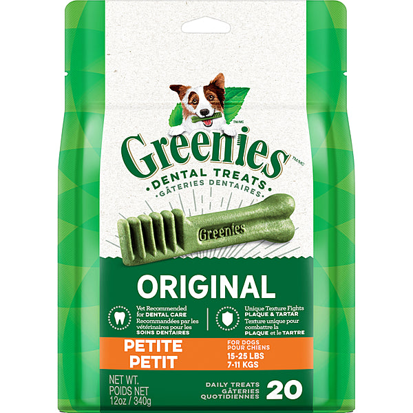 Greenies Original Dental Treat – Petite 20 Count 12 oz