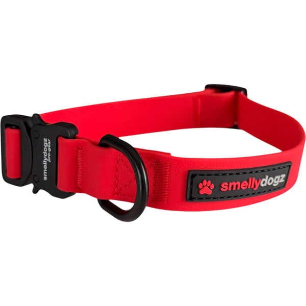 Smellydogz Adjustable Comfort Collar – Red 3/4 in 12–16 in