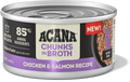ACANA Premium Chunks Chicken and Salmon Entrée wet food for kittens, 155g can