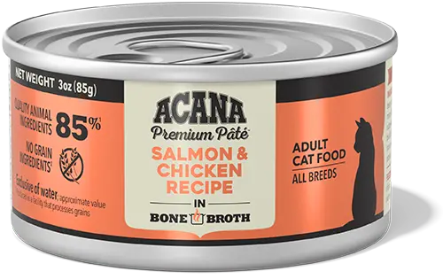 ACANA Cat Premium Pâté Salmon in Bone Broth wet cat food 155g can
