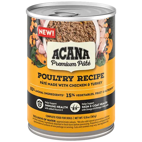 ACANA Premium Pâté Poultry wet dog food 363 g can