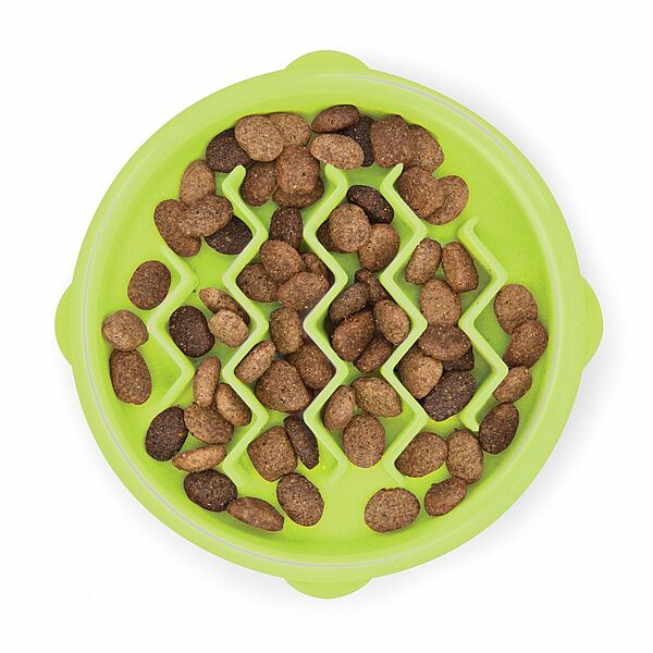 Petstages Kitty Slow Feeder Bowl – Green