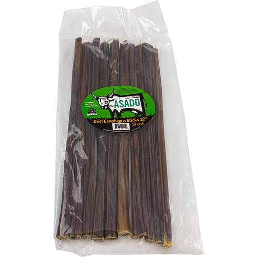 Asado beef esophagus spiral natural dog chew 12 inch 15-pack