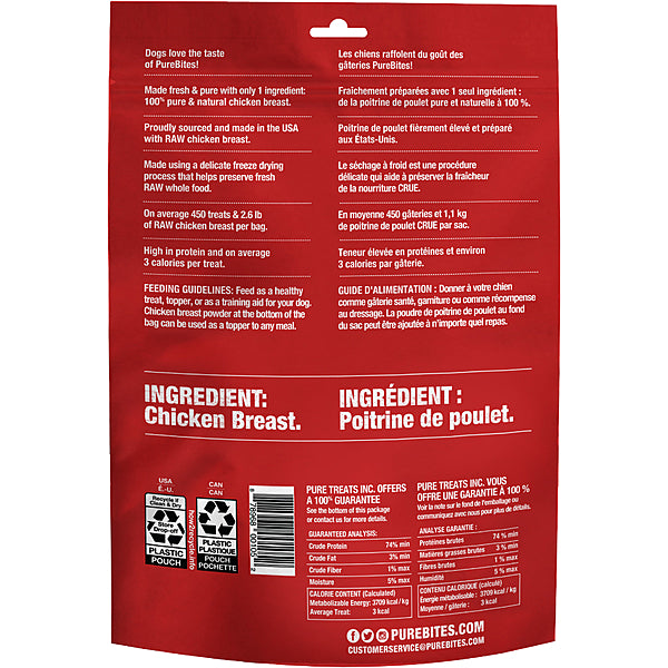 PureBites Freeze-Dried Chicken Breast Dog Treats 330g