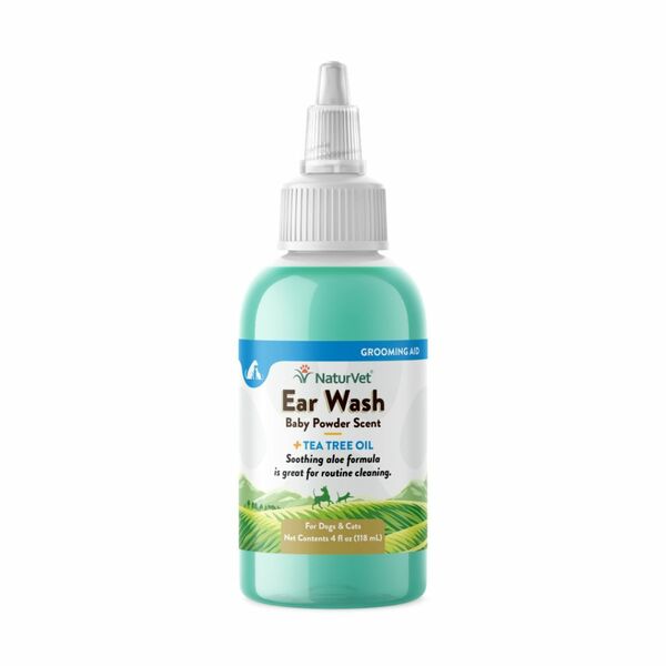 NaturVet Ear Wash with Tea Tree Oil 4 oz