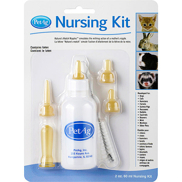PetAg Animal Nursing Kit with Bottle & Brush 2 oz