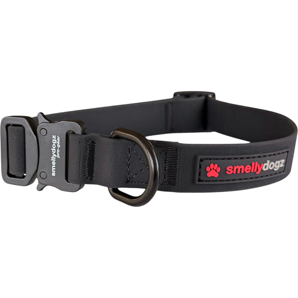 Smellydogz Adjustable Comfort Collar – Black, 1¼ in, 22–28 in