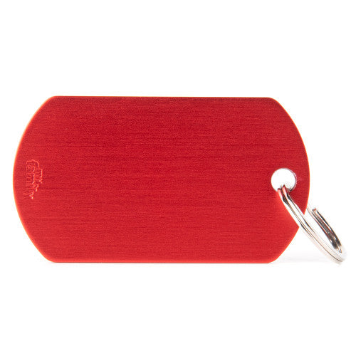 MyFamily Basic Large Red Military aluminum pet ID tag