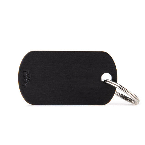 MyFamily Basic Small Black Military aluminum pet ID tag