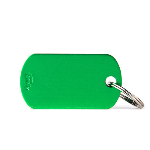 MyFamily Basic Small Green Military aluminum pet ID tag