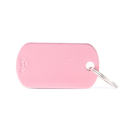 MyFamily Basic Small Pink Military aluminum pet ID tag