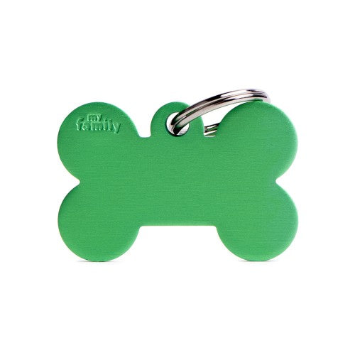 MyFamily Basic Aluminum Bone ID Tag Large Green