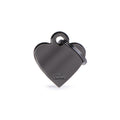 MyFamily Small Basic Black Brass Heart ID Tag
