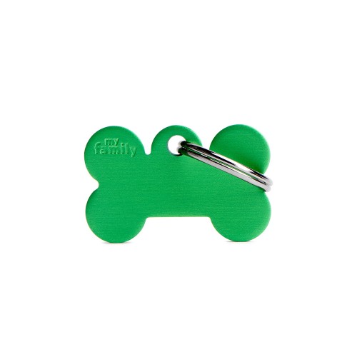 MyFamily Basic Aluminum Bone ID Tag Small Green