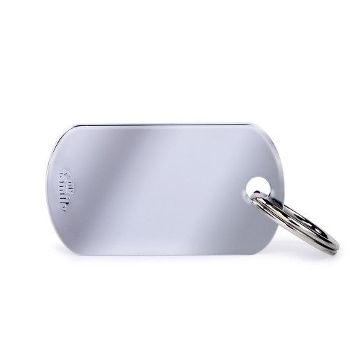MyFamily Small Basic Chrome Military Shape ID Tag