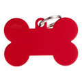 MyFamily Extra Large Red Basic Aluminum Bone ID Tag