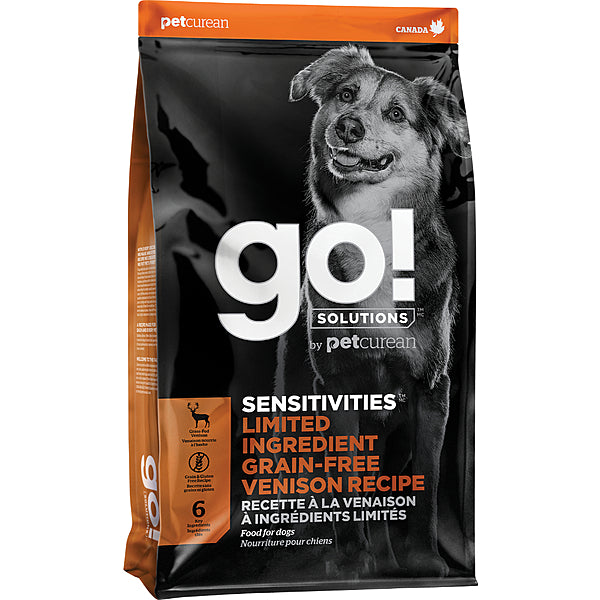 GO! Sensitivities Limited Ingredient Grain-Free Venison Dry Dog Food 22 lb
