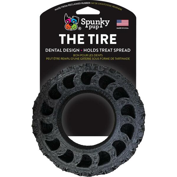 Spunky Pup Tire Reclaimed Rubber Chew Toy – Small