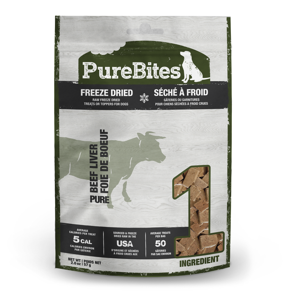 PureBites freeze-dried beef liver dog treats 120g bag