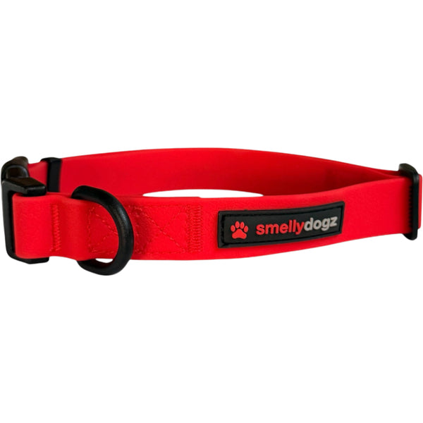 Smellydogz Adjustable Comfort Collar – Red, 1 in, 16–22 in