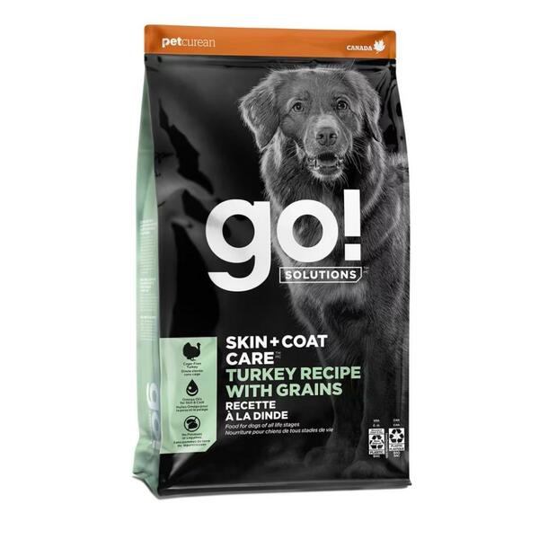 GO! Solutions Skin & Coat Care Turkey Recipe with Grains – 22 lb
