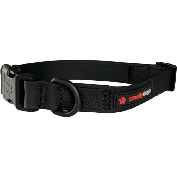 Smellydogz Adjustable Comfort Collar – Black, 1 in, 16–22 in
