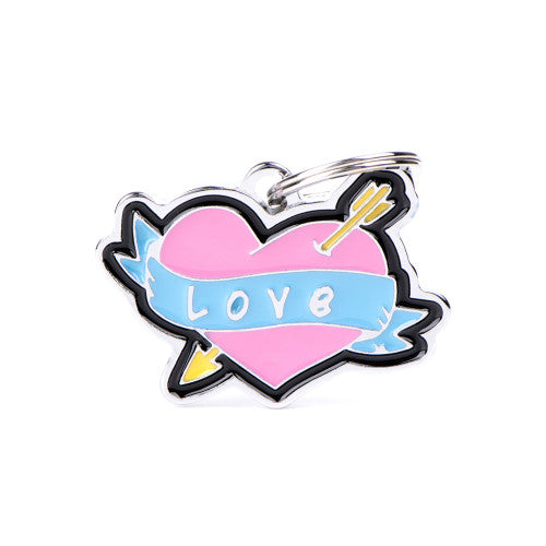MyFamily Charms Love multi-colour heart ID tag for pets