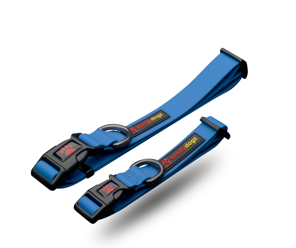 Smellydogz Adjustable Comfort Collar blue 3/4 inch 12 to 16 inch