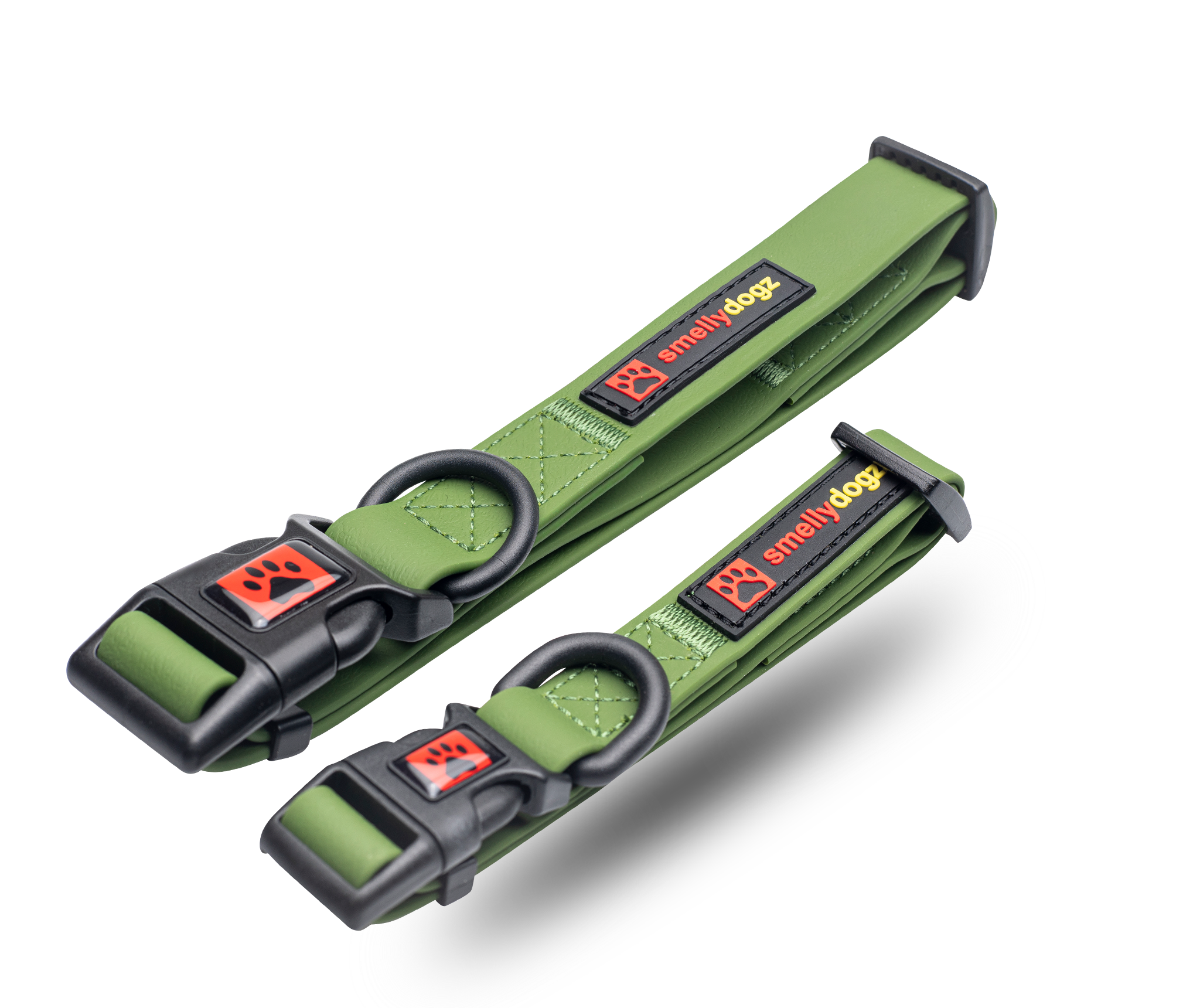 Smellydogz Adjustable Comfort Collar olive green 3/4 in 12-16 in dog collar