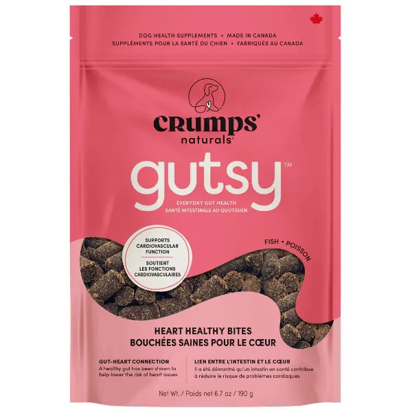 Crumps' Naturals Gutsy Heart Healthy Bites soft dog treats 190g bag