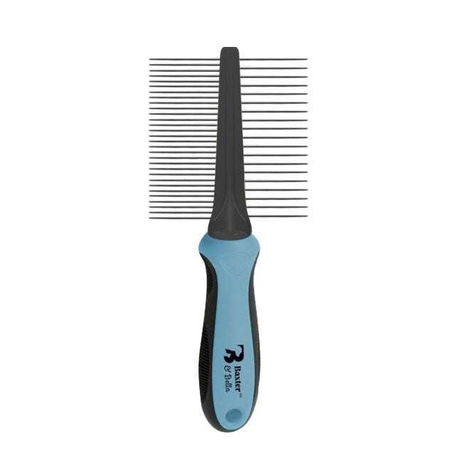 Baxter and Bella double-sided grooming comb medium size for long-haired dogs